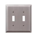 Amerelle Century Antique Nickel 2 gang Stamped Steel Toggle Wall Plate 1 pk