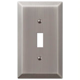 Amerelle Century Antique Nickel 1 gang Stamped Steel Toggle Wall Plate 1 pk