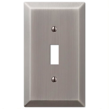 Amerelle Century Antique Nickel 1 gang Stamped Steel Toggle Wall Plate 1 pk