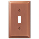 Amerelle Century Antique Copper 1 gang Stamped Steel Toggle Wall Plate 1 pk