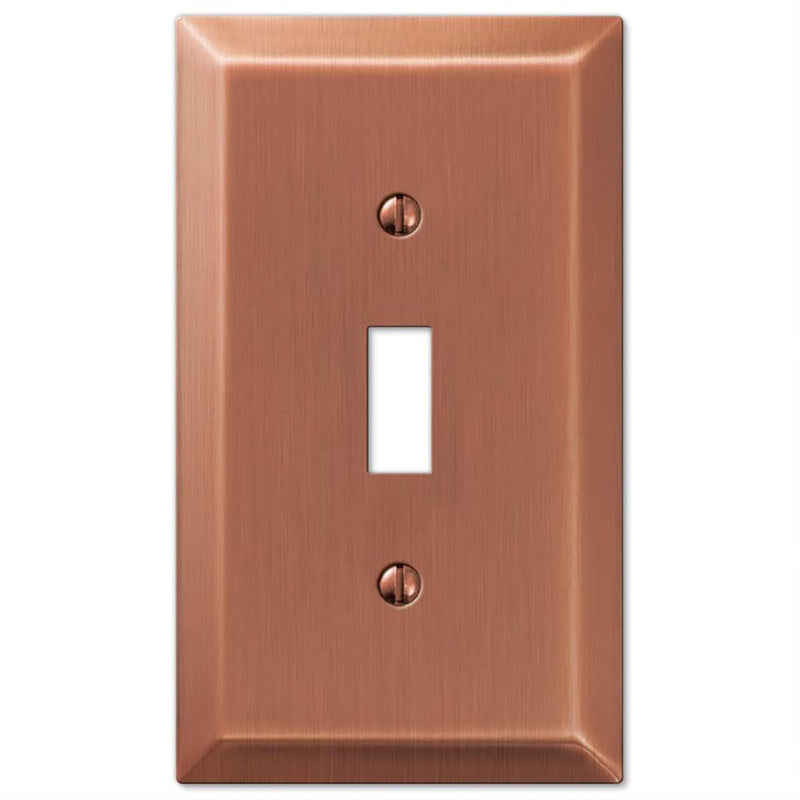 Amerelle Century Antique Copper 1 gang Stamped Steel Toggle Wall Plate 1 pk