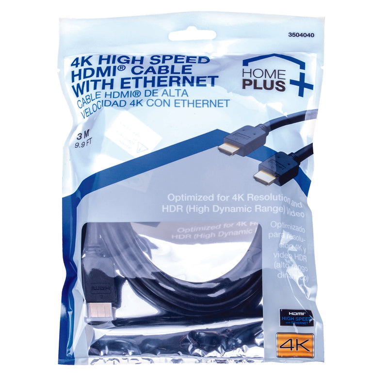 Home Plus 9.9 ft. L High Speed Cable with Ethernet HDMI