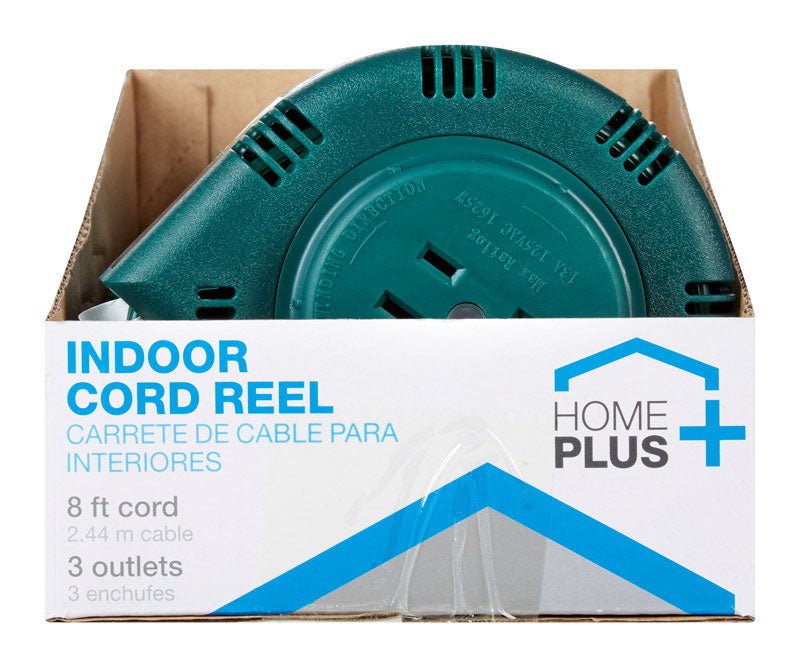 Home Plus 8 ft. L Plastic Cord Reel