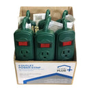 Home Plus 2 ft. L 4 outlets Power Strip Green