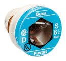 Bussmann 6-1/4 amps Plug Fuse 4 pk