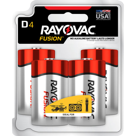 BATTERY ALKALINE D 4PK