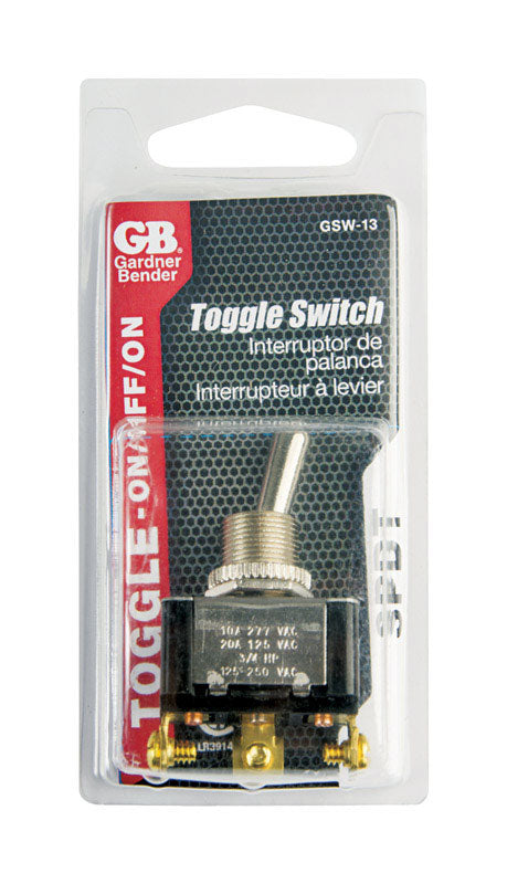 Gardner Bender 20 amps Toggle Switch Silver 1 pk