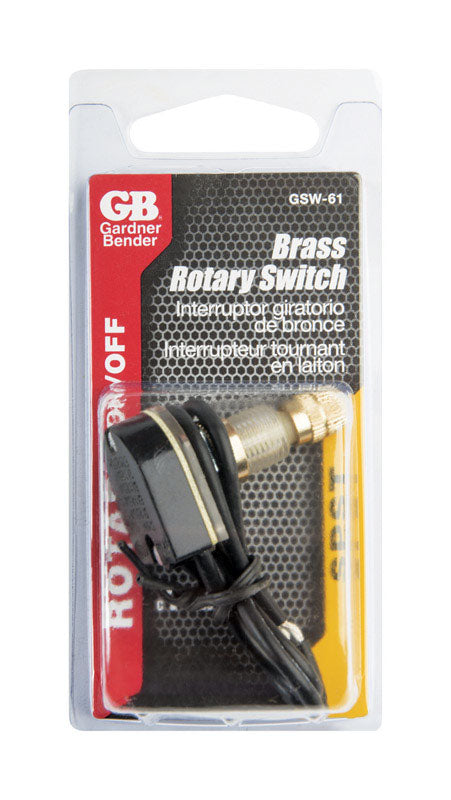 Gardner Bender 6 amps Single Pole Rotary Switch Magnesium 1 pk