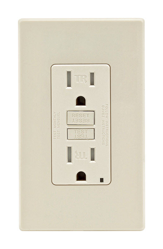 GFCI OUTLET W/PLT 15A LA