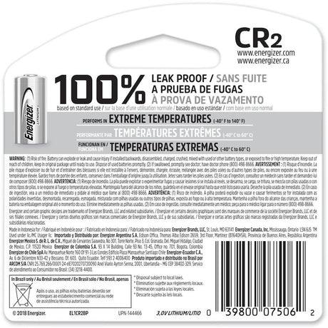 Energizer Lithium CR2 3 V Camera Battery 1 pk