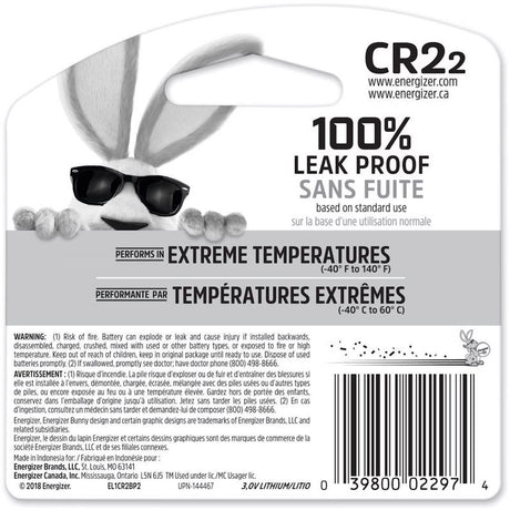 Energizer Lithium CR2 3 V Camera Battery 2 pk