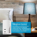 Lutron Caseta White 100 W Plug-In Dimmer Switch w/Remote Control 1 pk