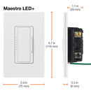 Lutron Maestro Ivory 150 W 3-Way Dimmer Switch 1 pk