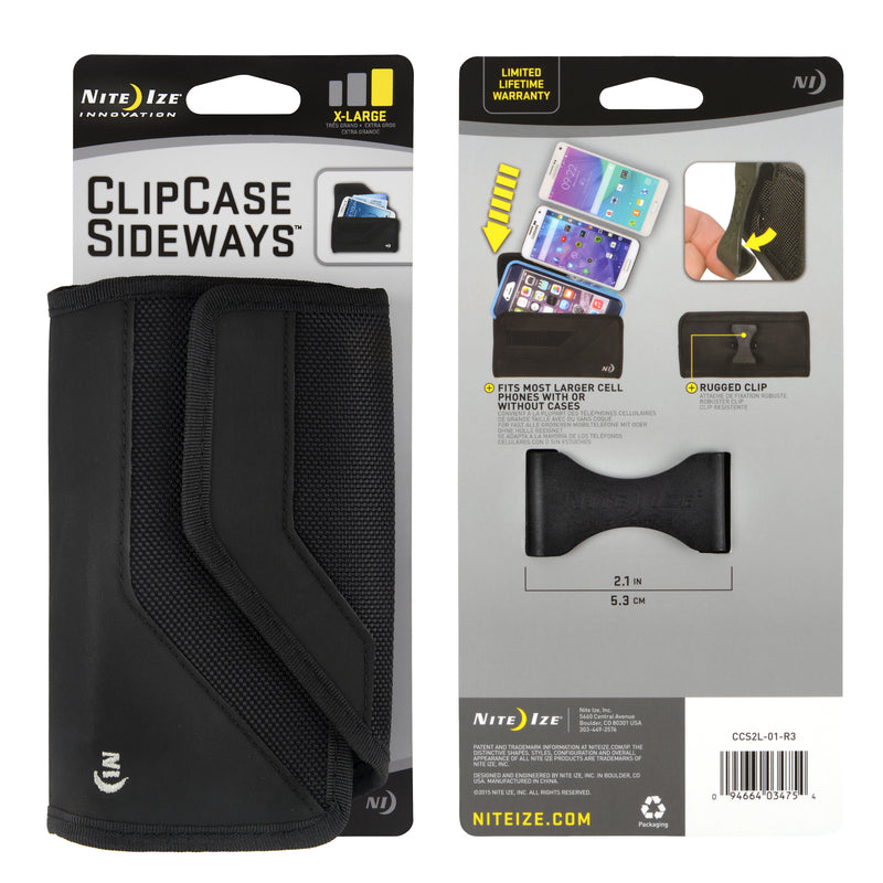 Nite Ize Clip Case Black Sideways Cell Phone Case For Universal