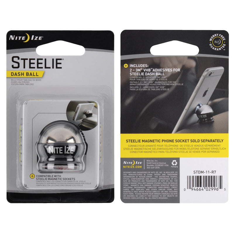 Nite Ize Steelie Black/Silver Cell Phone Car Mount For All Mobile Devices