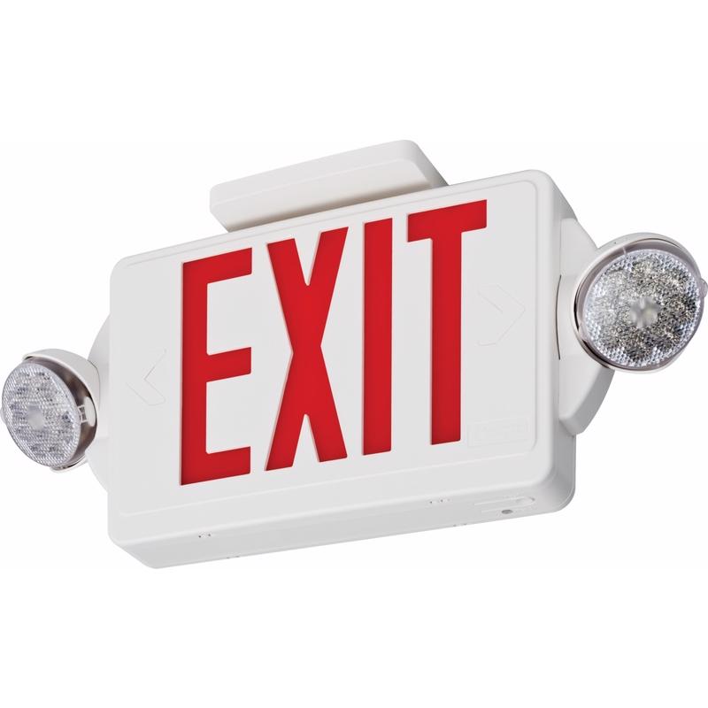 Exit with Emergency Lights LED Indoor Illuminated Sign