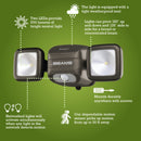 Mr. Beams High Performance Motion-Sensing Battery Powered LED Dark Brown Spotlight