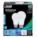 LED A19 E26 DL 60W 2PK