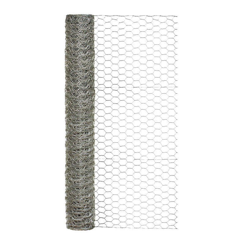 Garden Craft 36 in. H X 25 ft. L Galvanized Steel Poultry Netting 1 in.