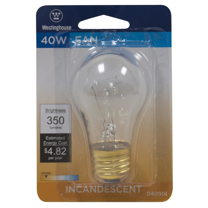 Westinghouse 40 W A15 A-Line Incandescent Fan Light Bulb E26 (Medium) White 1 pk