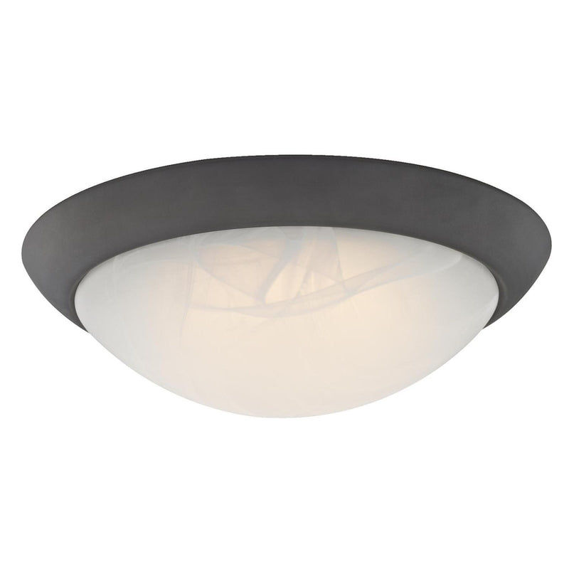 Westinghouse 3.5 in. H X 11 in. W X 11 in. L Oil Rubbed Bronze Bronze/White Ceiling Light