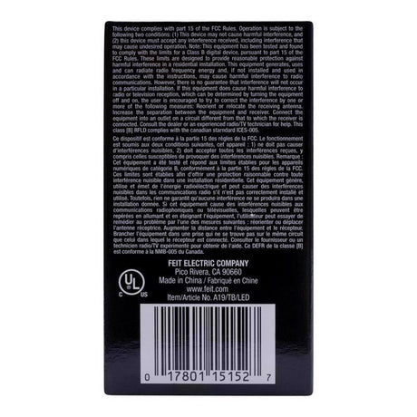 Feit A19 E26 (Medium) Filament LED Bulb Blue 30 Watt Equivalence 1 pk