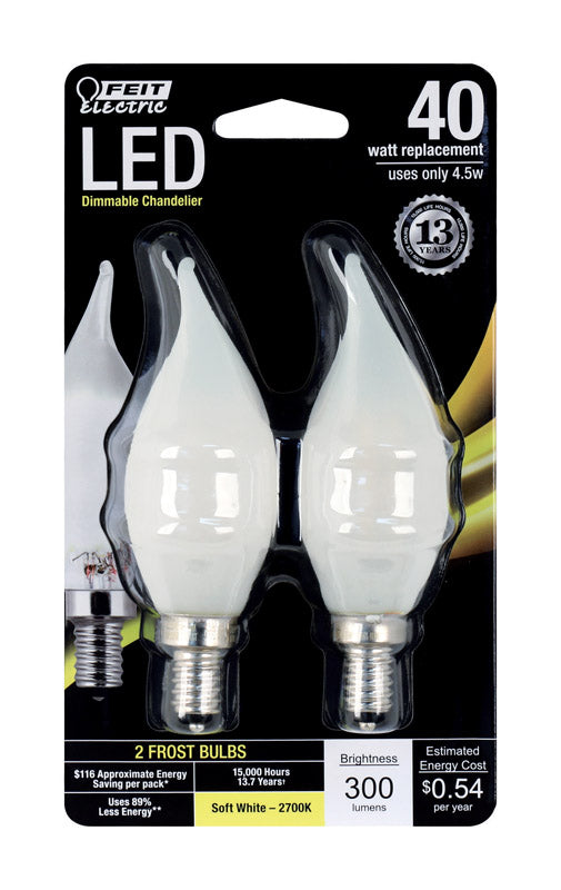 LED CA10 E12 SW 40W 2PK