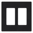 Lutron Claro Black 2 gang Plastic Decorator Wall Plate 1 pk