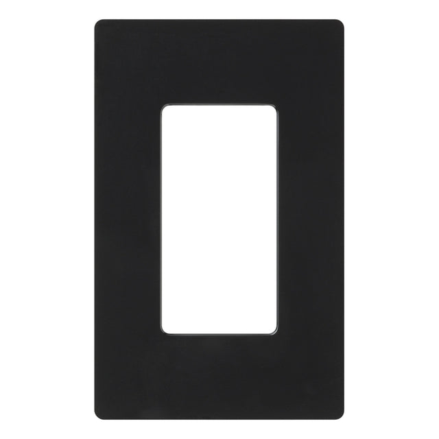 Lutron Claro Black 1 gang Plastic Decorator Wall Plate 1 pk