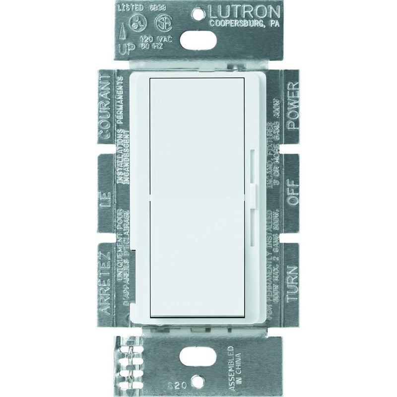 Lutron Diva White 300 W Tap Dimmer Switch 1 pk
