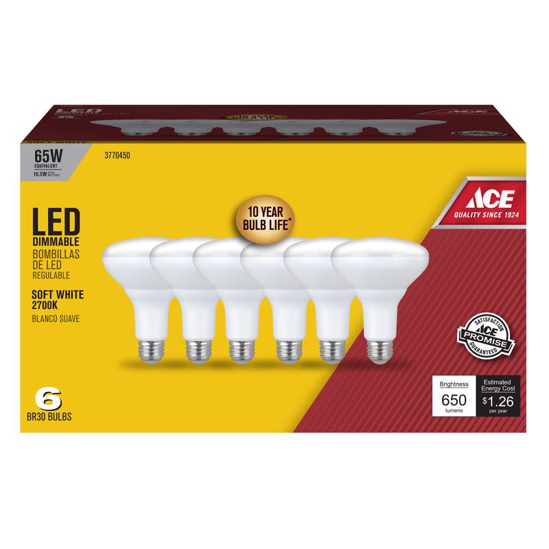 LED BULB BR30 DIMM 6PK