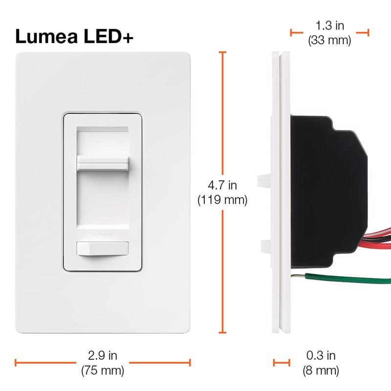 Lutron Almond 150W for CFL and LED / 600W for incandescent and halogen W 3-Way Dimmer Switch 1 pk