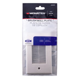 Monster Just Hook It Up White 1 gang Plastic Home Theater Brush Wall Plate 1 pk