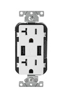 USB OUTLET 20AMP WHT