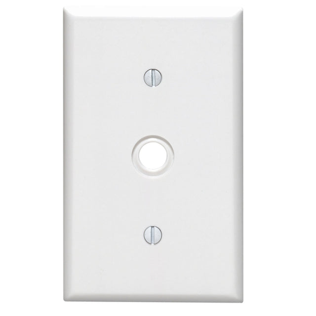 WALLPLATE CABLE 1G WHITE