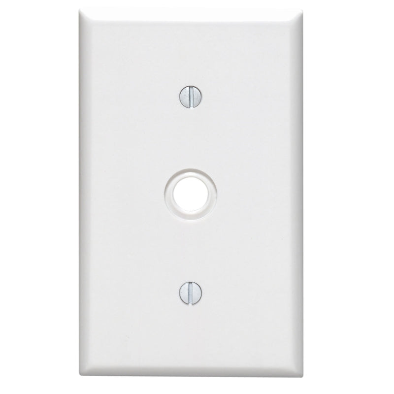 WALLPLATE CABLE 1G WHITE