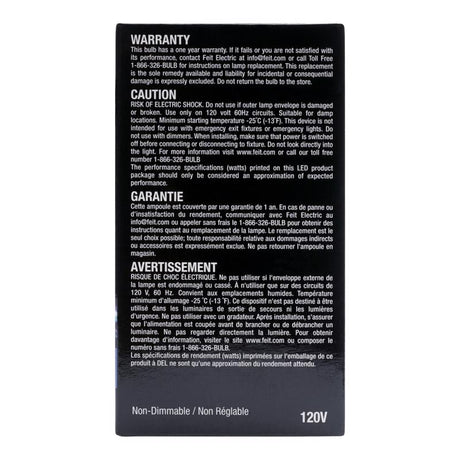 Feit A19 E26 (Medium) LED Bulb Black Light 60 Watt Equivalence 1 pk