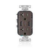 OUTLET 20AMP USB BROWN