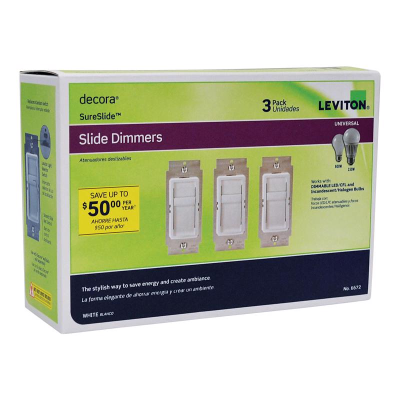 DECORA SLID DIMRS WHT3PK