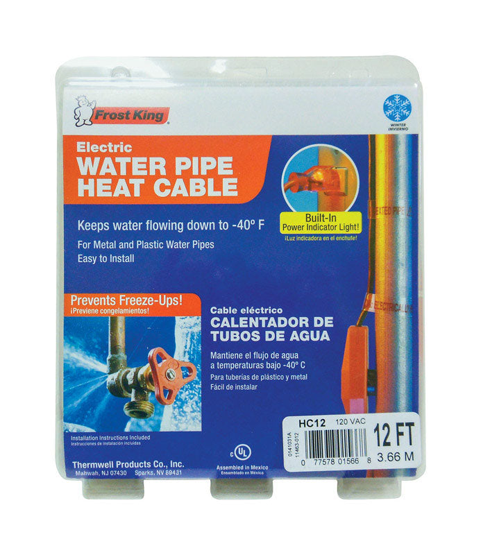 HEAT CABLE WTR PIPE 12'