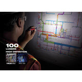 Milwaukee TRUEVIEW 100 lm Black/Red LED Pen Light AAA Battery
