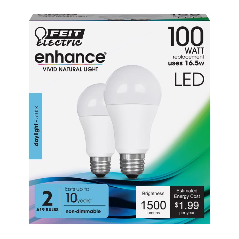 LED A21 E26 DL 100W 2PK