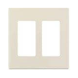 Leviton Decora Plus Almond 2 gang Polycarbonate Decorator Screwless Wall Plate 1 pk