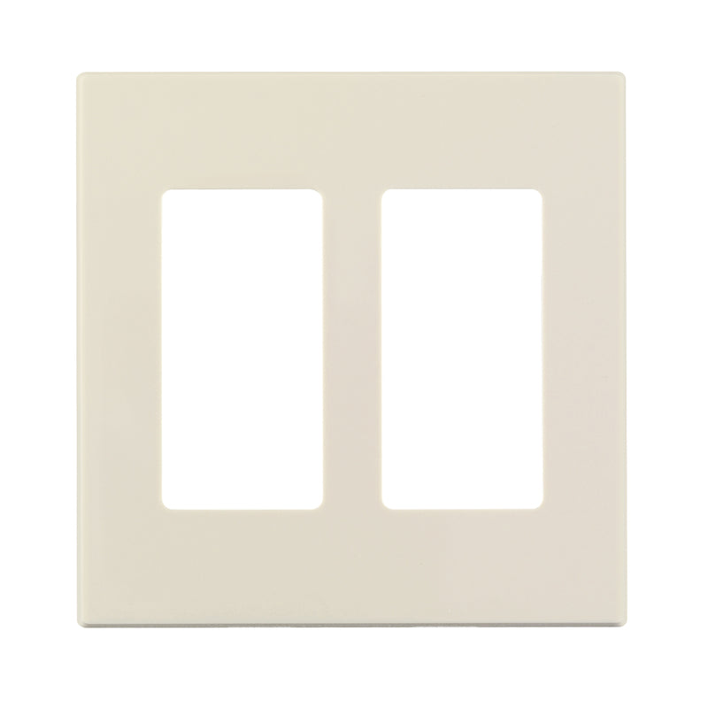 Leviton Decora Plus Almond 2 gang Polycarbonate Decorator Screwless Wall Plate 1 pk