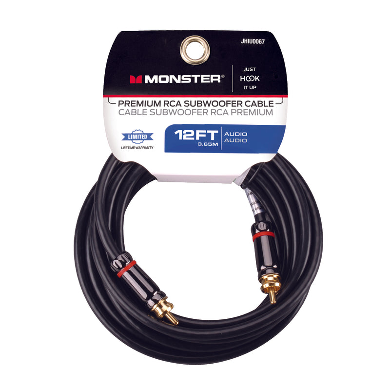 Monster 12 ft. L Subwoofer Cable RCA