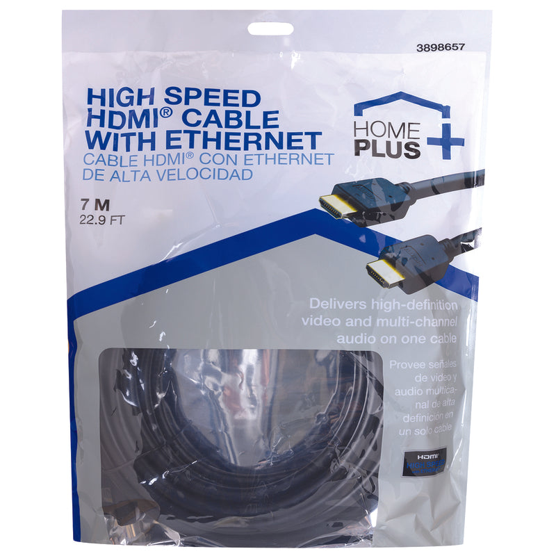 Home Plus 22.9 ft. L High Speed Cable with Ethernet HDMI