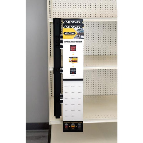 39 in. H X 10 in. W X 8 in. L Black Off Shelf Swing Arm Display Metal