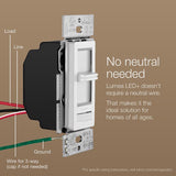 Lutron Lumea Ivory 150 W Slide Dimmer Switch 1 pk