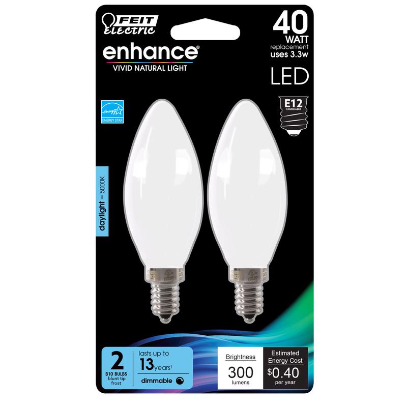 LED B10 E12 DL 40W 2PK