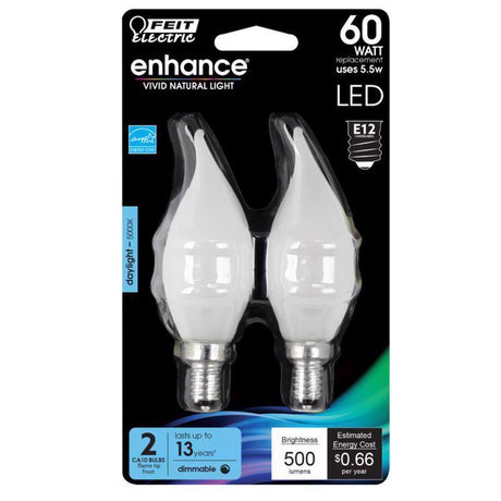 LED FLM E12 DL 60W 2PK